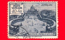 VATICANO - Usato - 1949 - Basiliche Romane - ESPRESSI - Colonnato Di San Pietro - 40 - Gebruikt