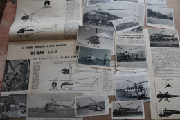 Lot De 20g D'anciennes Coupures De Presse De L'hélicoptère Américain Doman LZ-5 - Aviación