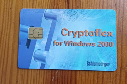 JOLIE ET ANCIENNE CARTE A PUCE SCHLUMBERGER WINDOWS 2000 B.E !!! - Badge Di Eventi E Manifestazioni