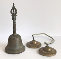 Cloche Rituelle à Prières, Cymbales/cloches Tingsha (2), Tibet, 1ère Moitié 20ème Siècle - Objets De Sanctuaire - Arte Asiatica