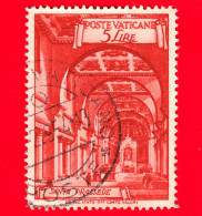 VATICANO - Usato - 1949 - Basiliche Romane - S. Prassede -  5 - Used Stamps