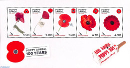 New Zealand 2022 Poppy Appeal S/s, Mint NH, Nature - Flowers & Plants - Ungebraucht