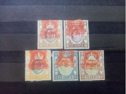 HONG KONG. 1902 - 1911. Edouard VII . Lot De 5 Timbres FISCAUX . - Gebraucht