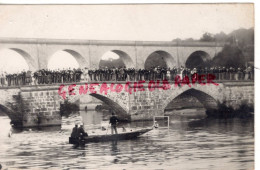 87- ST SAINT PRIEST TAURION - FRAIRIE DU 15-8-1922- PONT NATATION JEUX NAUTIQUES  -  RARE CARTE PHOTO BOUDEAU - Saint Priest Taurion