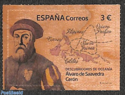 Spain 2022 Alvaro De Saavedra Ceron 1v S-a (on Wood), Mint NH, History - Various - Explorers - Maps - Other Material T.. - Neufs