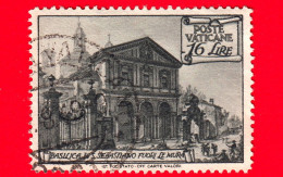 VATICANO - Usato - 1949 - Basiliche Romane - San Sebastiano - 16 - Gebruikt