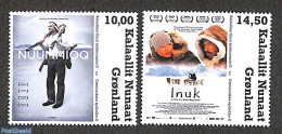 Greenland 2022 Greenlandic Movies 2v, Mint NH, Nature - Performance Art - Dogs - Film - Unused Stamps