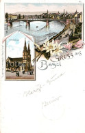13794242 Basel BS Rheinbruecke - Kathedrale Basel BS - Autres & Non Classés