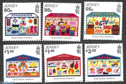 Jersey 2023 Tradional Markets 6v, Mint NH, Health - Food & Drink - Food