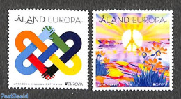 Aland 2023 Europa, Peace 2v, Mint NH, History - Various - Europa (cept) - Peace - Joint Issues - Emissions Communes