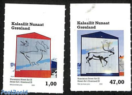 Greenland 2023 Street Art 2v S-a, Mint NH, Nature - Animals (others & Mixed) - Birds - Ongebruikt