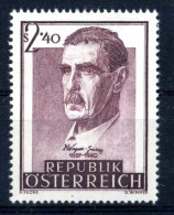 1957 AUSTRIA SET MNH ** 865 Wagner Von Jauregg - Unused Stamps