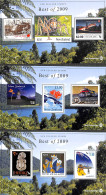 New Zealand 2010 Best Of 2009, 3 S/s, Mint NH, Nature - Religion - Transport - Various - Insects - Penguins - Christma.. - Unused Stamps