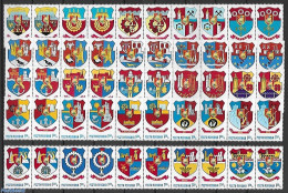 Romania 1979 Coat Of Arms 50v. Pairs In 5 Strips Of 10v., Mint NH - Unused Stamps