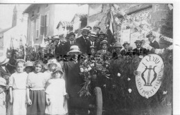 87- ST SAINT PRIEST TAURION - FRAIRIE DU 16 AVRIL 1922- CHAR FLEURI LA LYRE  FANFARE -RARE CARTE PHOTO BOUDEAU - Saint Priest Taurion