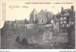 ABOP1-80-0035 - SAINT-VALERY-SUR-SOMME - L'Eglise Et Les Falaises - Saint Valery Sur Somme