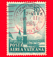 VATICANO - Usato - 1959 - Obelischi - Tipo POSTA AEREA - Obelisco In S.Maria Maggiore - 10 - Luchtpost