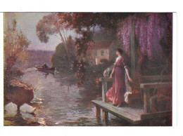 The Exquisite Hour M Hippolyte Lucas Painting Salon De Paris Neurdein Freres Paris Art Postcard - Schilderijen