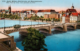 13792570 Basel BS Mittlere Rheinbruecke Mit Rheinpanorama Basel BS - Autres & Non Classés