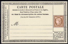 2022 - Cérès 3.30€ -  Feuillet Gommé 150 Ans De La Carte Postale En France (carte Cérès Précurseur)  - YT F5583 Neuf ** - 1871-1875 Ceres