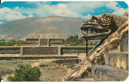Mexico Postcard Sent To Germany 10-6-1970 Templo De Teotihuacan - Messico