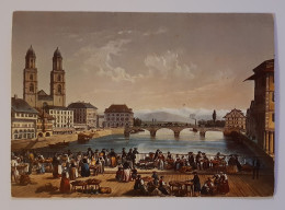 Zürich Um 1860-Vintage Postcard-Switzerland-Zurich In 1860-used With Stamp-1978 - Zürich