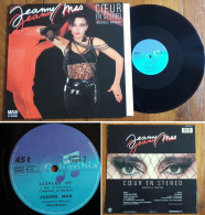 RARE French Maxi 45t RPM (12") JEANNE MAS «Coeur En Stéréo» +1 (1985) - 45 Toeren - Maxi-Single
