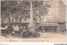 AFSP5-83-0350 - DRAGUIGNAN - La Fontaine Pyramidale Et Place Du Marché  - Draguignan