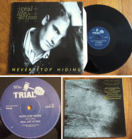 RARE U.K Maxi 45t RPM (12") REAL LIFE ACTION «Never Stop Hiding» +2 (1986) - 45 Toeren - Maxi-Single