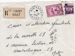 36853# ALGERIE LETTRE RECOMMANDE Obl AIN YAGOUT BATNA 1968 Pour METZ MOSELLE - Algerien (1962-...)