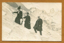 CHAMONIX  (74) : " LA MER DE GLACE "  Carte Photo 1911 - Chamonix-Mont-Blanc