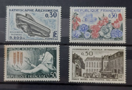 France Yvert 1368-1369-1379-1387** Année 1963 MNH. - Unused Stamps