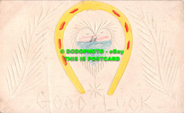 R507085 Good Luck. Yellow Horseshoe. Postcard - World