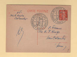 Biennale Internationale Photo Cine Optique - Paris - 1955 - Entier Gandon - Commemorative Postmarks