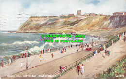 R507715 Scarborough. Rough Sea. North Bay. Valentine. Art Colour. E. W. Trick. 1 - World
