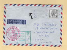 Belgique - Marinebasis Antwerpen - 1974 - Destination Angleterre - Lettre Taxee - Briefe U. Dokumente