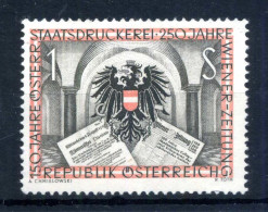 1954 AUSTRIA SET MNH ** 844 Ann. Stamperia Di Stato E Di Wiener-Zeitung - Ongebruikt