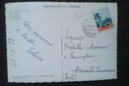 ► SAN MARINO 1955 SERIE VEDUTE LIRE 10 Sur Cpsm - Storia Postale