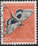 1950 Schweiz Pro Juventute ° Zum:CH J135,Yt:CH 504, Mi:CH 552, Blaues Ordensband, Schmetterling - Papillons