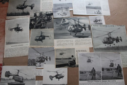 Lot De 14g D'anciennes Coupures De Presse De L'hélicoptère Américain Kaman HTK-1 - Aviation