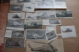 Lot De 10g D'anciennes Coupures De Presse De L'hélicoptère Américain Kaman HU2K "Seasprite" - Aviation