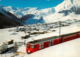 13786381 Sedrun GEsamtansicht Geg. Rueras U. D. Skigebiet V. Milez M. Bahn Winte - Autres & Non Classés