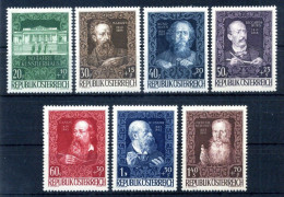1948 AUSTRIA SET MNH ** 732/738 80° Ann. Casa Artisti Di Vienna - Unused Stamps