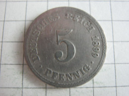 Germany 5 Pfennig 1899 A - 5 Pfennig