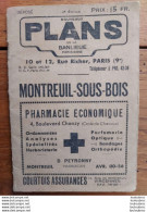 ANCIEN PLAN DE VILLE DE MONTREUIL SOUS BOIS AVEC PUBLICITES PARFAIT ETAT - Otros & Sin Clasificación