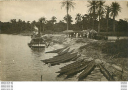 RARE CARTE PHOTO CONGO BELGE CERTAINEMENT LE BATEAU ILLINOIS - Congo Belge