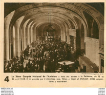 LE 2eme CONGRES NATIONAL DE L'AVIATION  A LA SORBONNE AVRIL 1946 DOCUMENT FEUILLET 24 X 20 CM - Autres & Non Classés