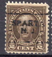 NJ-652; USA Precancel/Vorausentwertung/Preo; SPARTA (NJ), Type 701 - Precancels