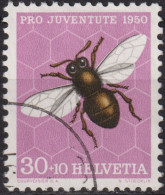 1950 Schweiz Pro Juventute ° Zum:CH J136,Yt:CH 505, Mi:CH 553, Biene, Schmetterling - Used Stamps
