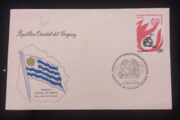 D)1976, URUGUAY, FIRST DAY COVER, ISSUE, CENTENARY OF THE FIRST OFFICIAL FIRE SERVICE AND THE NATIONAL FIRE CORPS, FDC - Uruguay